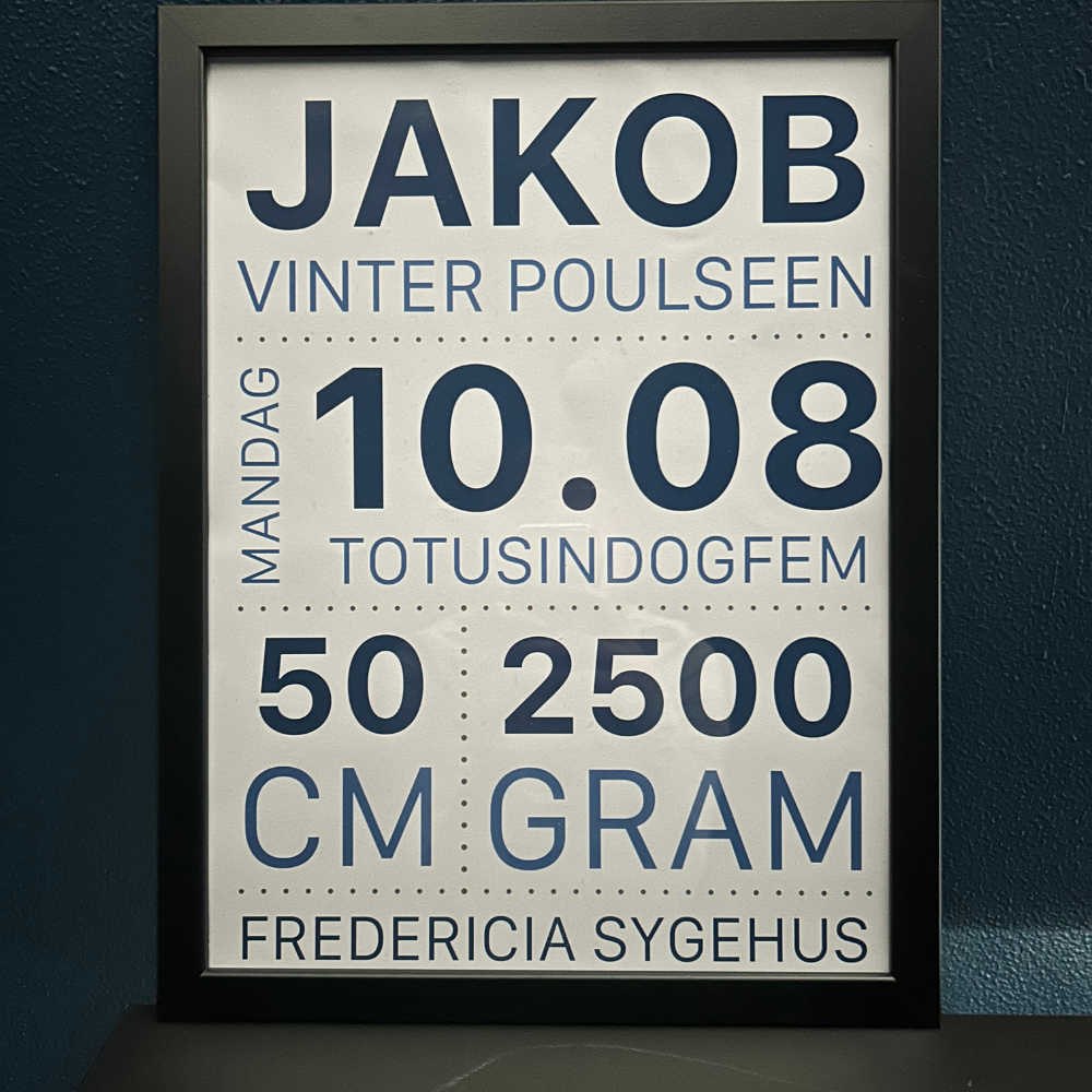 Plakater - "Fødselsplakat"