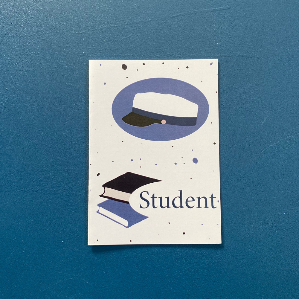 Blå Student - Unikt design - KØB 10 blandende KORT OG FÅ 25% rabat