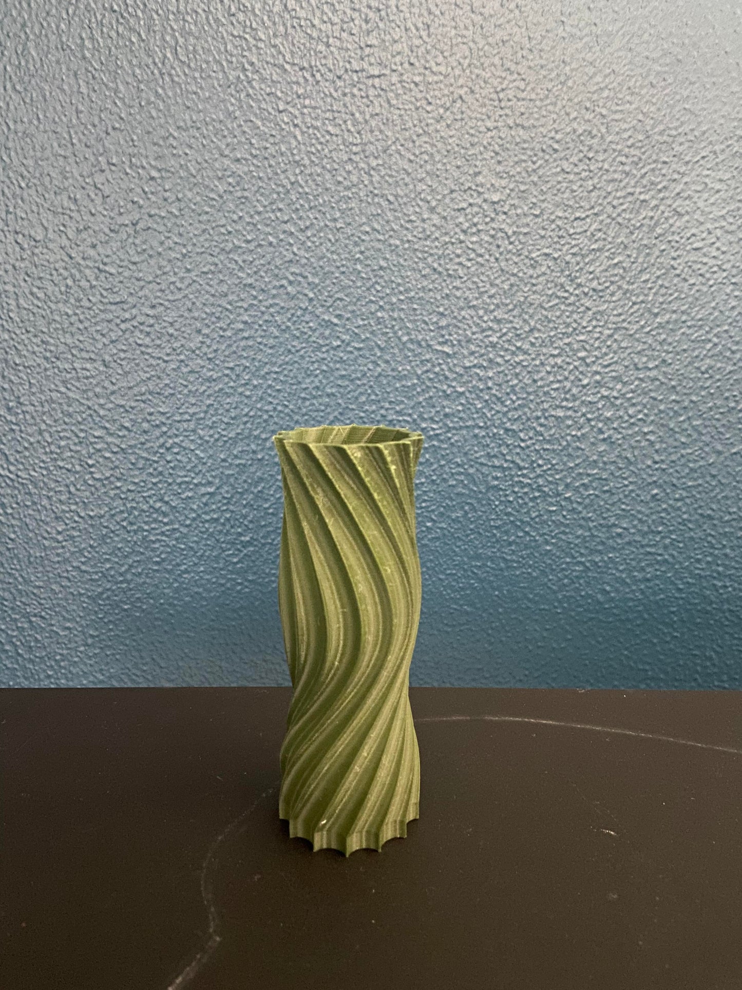 Mørkegrøn Bølge Vase