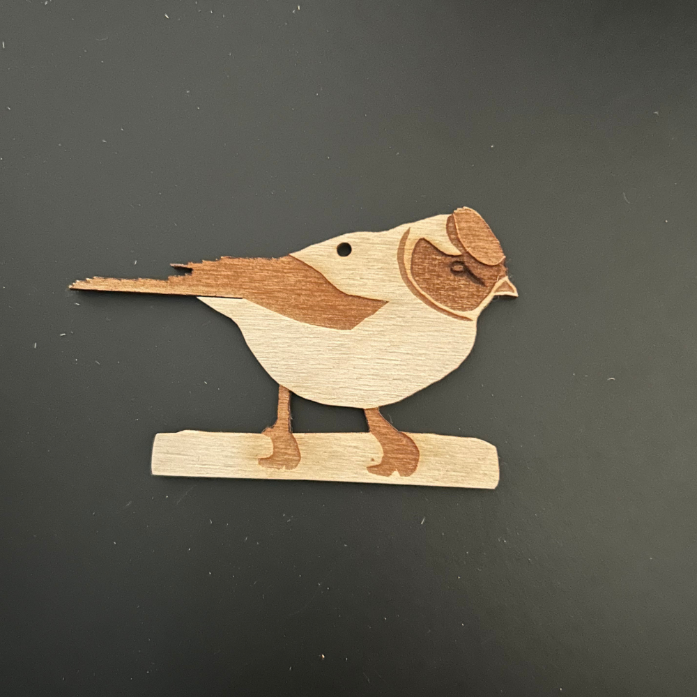 Laser-cuttet fugl