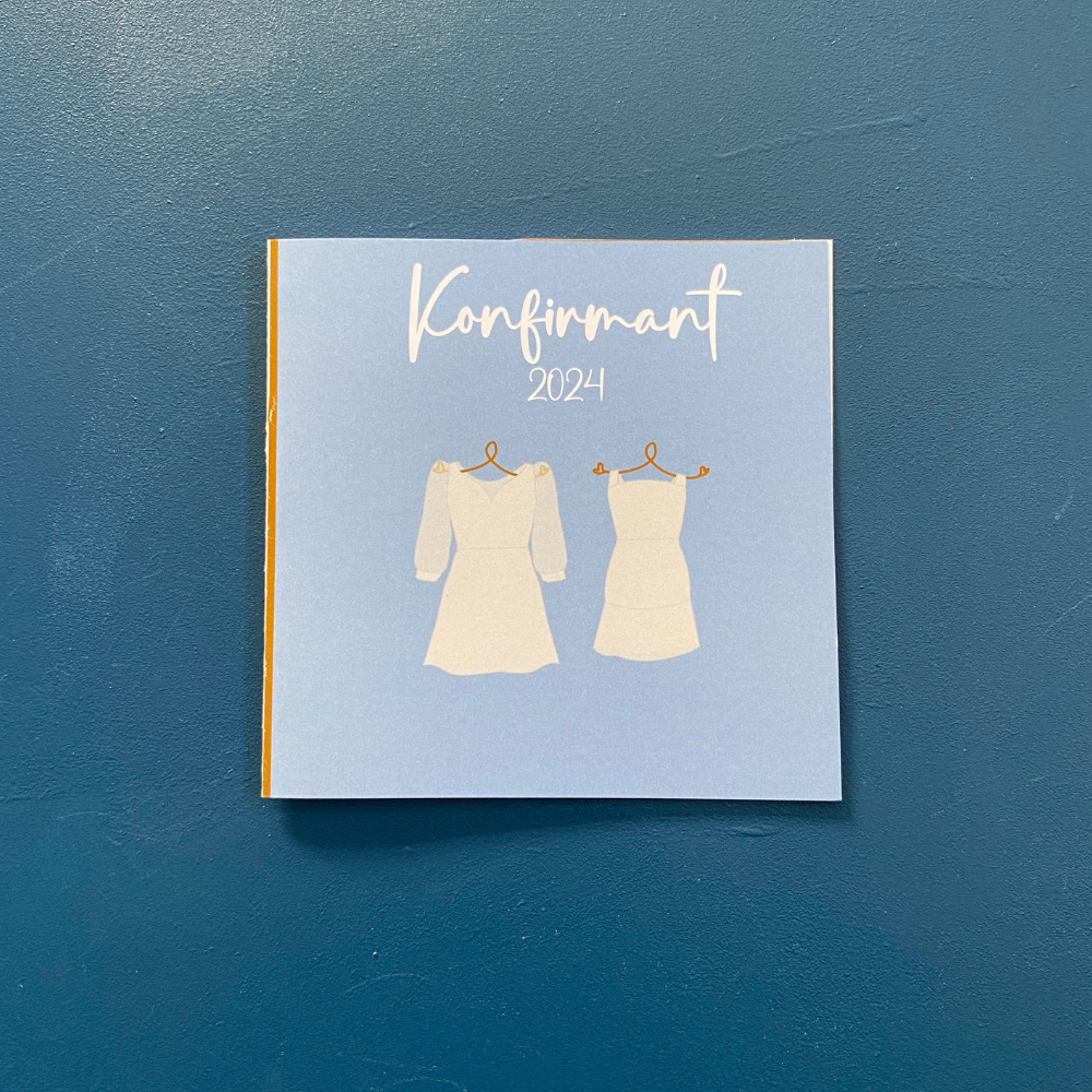 Lejlighedskort Konfirmant Blå - Unkit design