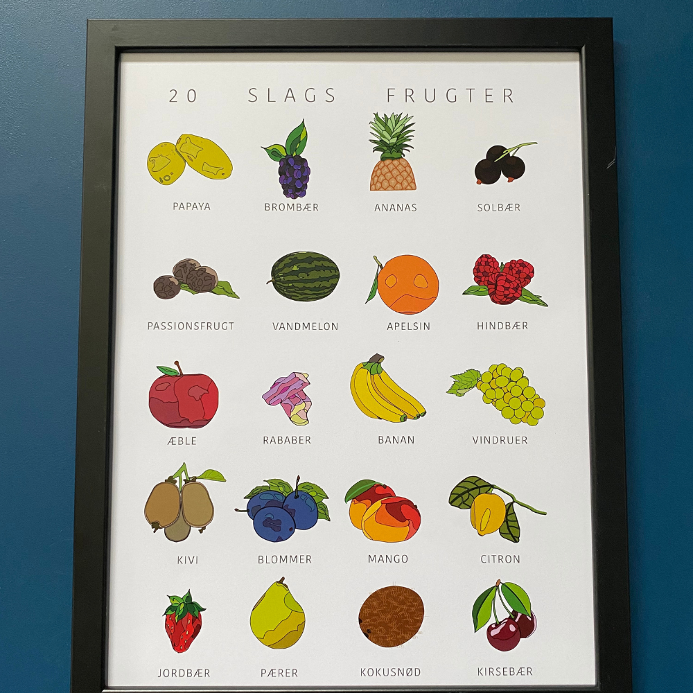 Plakater - "20 slags frugter"