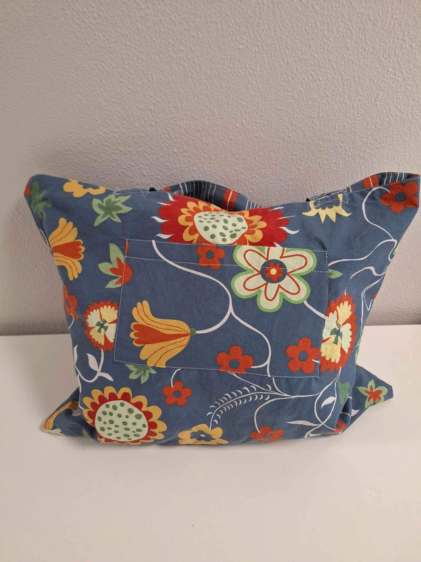 Unik 70'er taske med blomsterprint