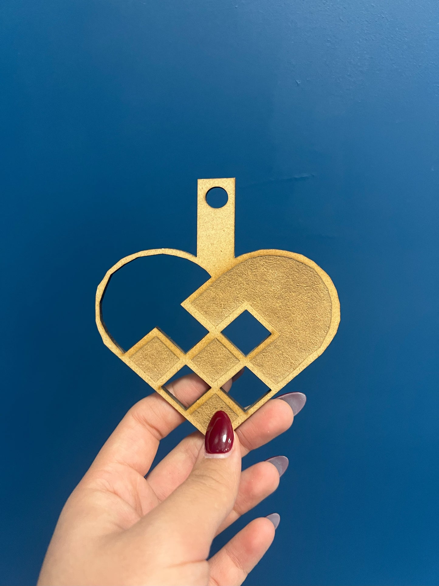 Laser-cuttet julehjerte