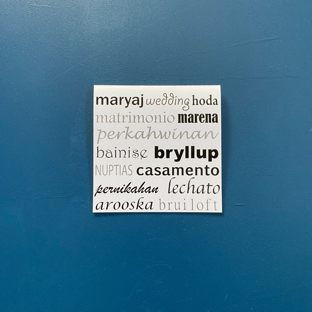 “Bryllup på forskellige sprog”