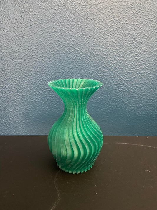 Grøn Lille Bølge Vase - Unikt FGU design