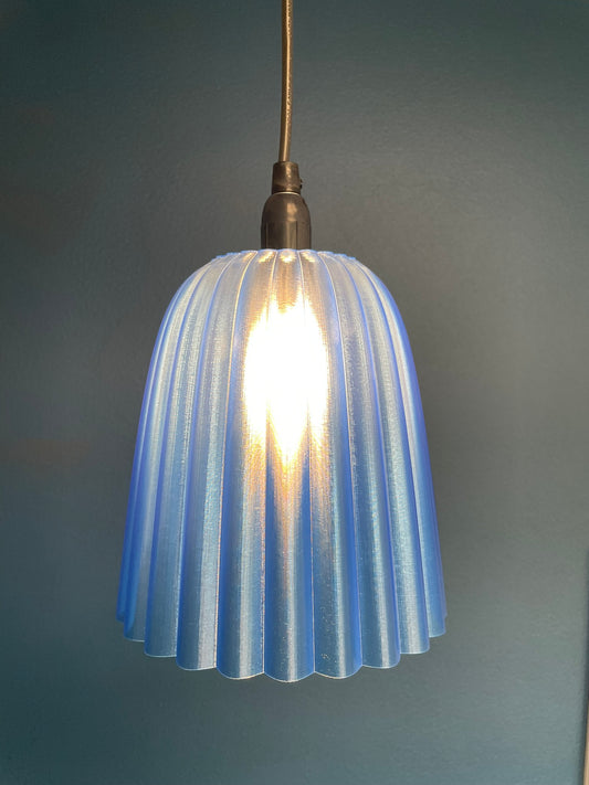 Fantastisk blå 3D printet lampe
